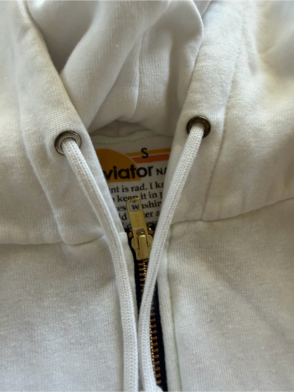 Aviator Nation White Sweatoutfit with Black Lightning Bolt - Picture 3 of 5
